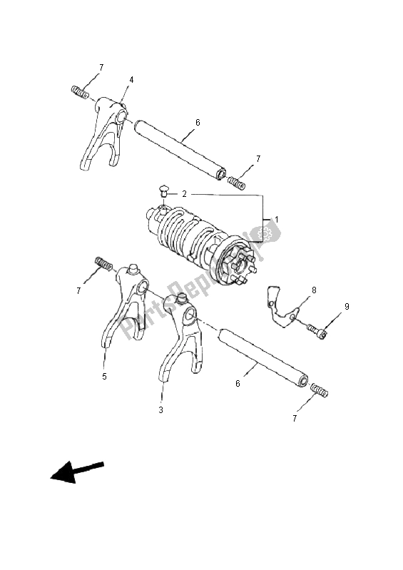 Tutte le parti per il Camma Cambio E Forcella del Yamaha FZ6 S 600 2006