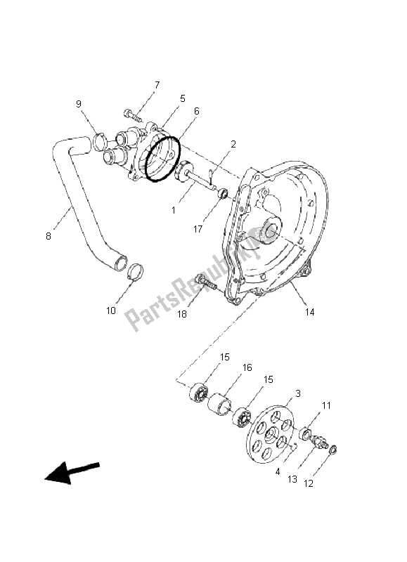 Todas las partes para Bomba De Agua de Yamaha YQ 50 Aerox 2011