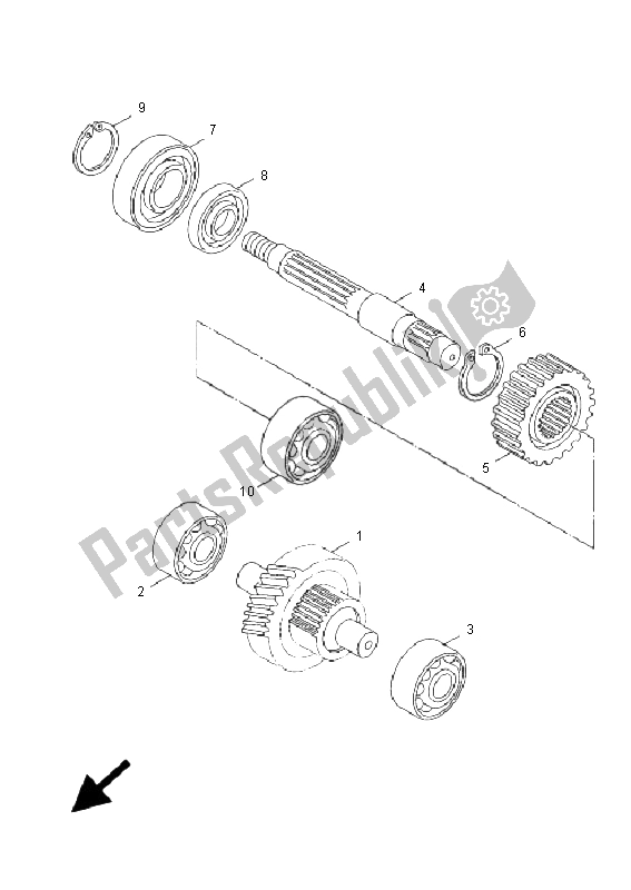 All parts for the Transmission of the Yamaha XF 50 4T Giggle 2009