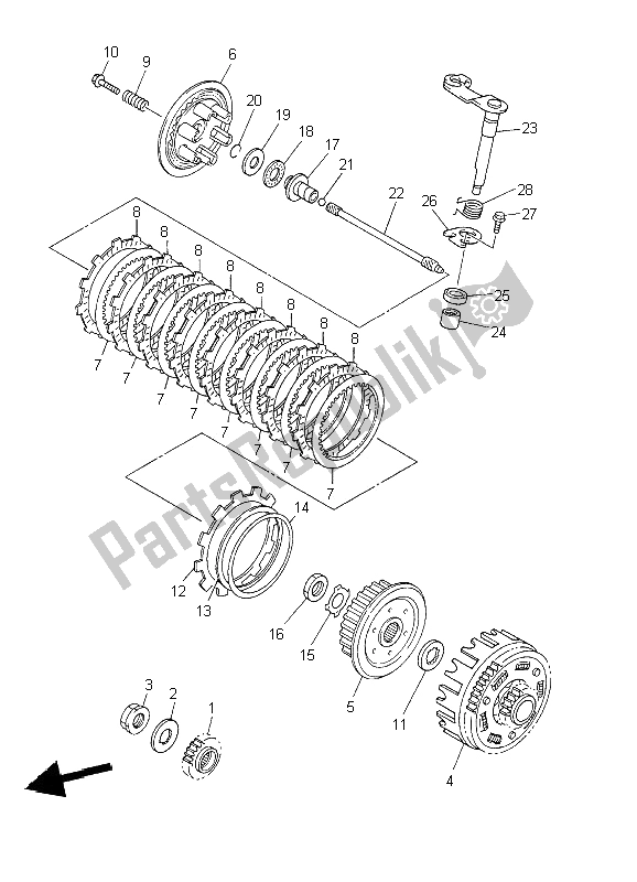 Wszystkie części do Sprz? G? O Yamaha YZ 426F 2002