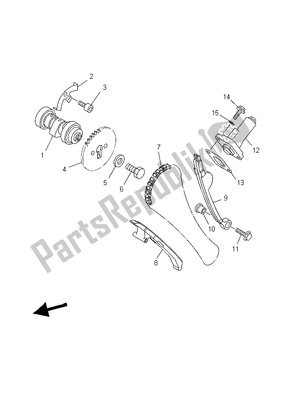 All parts for the Camshaft & Chain of the Yamaha TT R 125E SW LW 2006