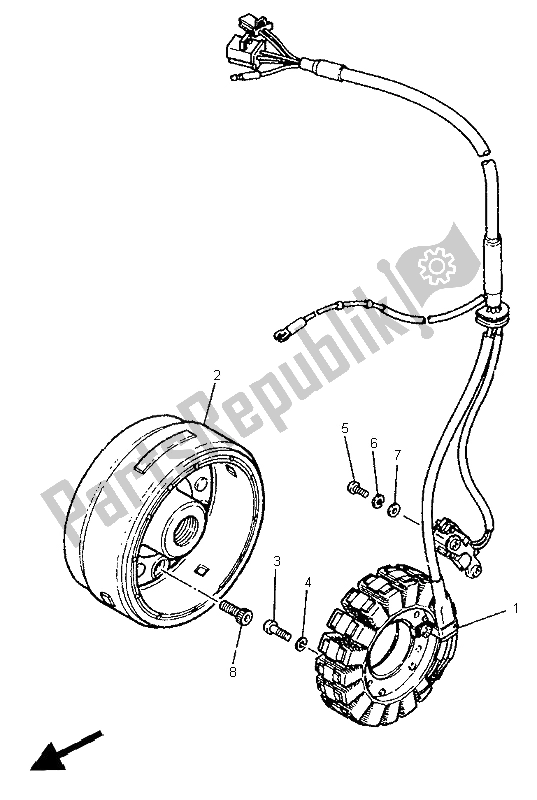 Todas las partes para Generador de Yamaha XT 600E 1996