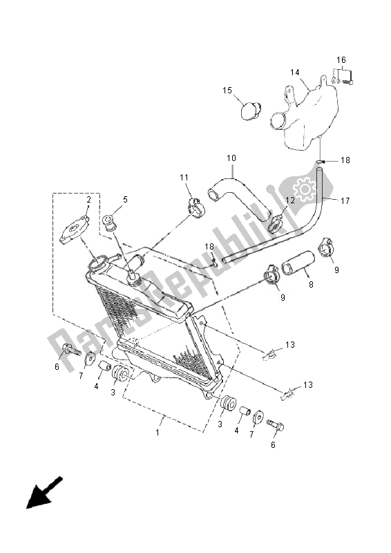 Toutes les pièces pour le Tuyau De Radiateur du Yamaha TZR 50 2007