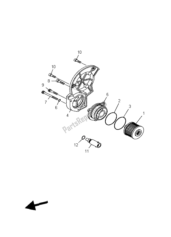 Toutes les pièces pour le Nettoyant Huile du Yamaha BT 1100 Bulldog 2004