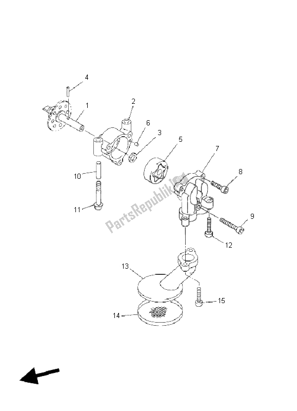 Todas las partes para Bomba De Aceite de Yamaha FJR 1300 AS 2009