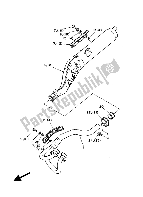 Toutes les pièces pour le Alternatif (moteur) du Yamaha XT 350 1988