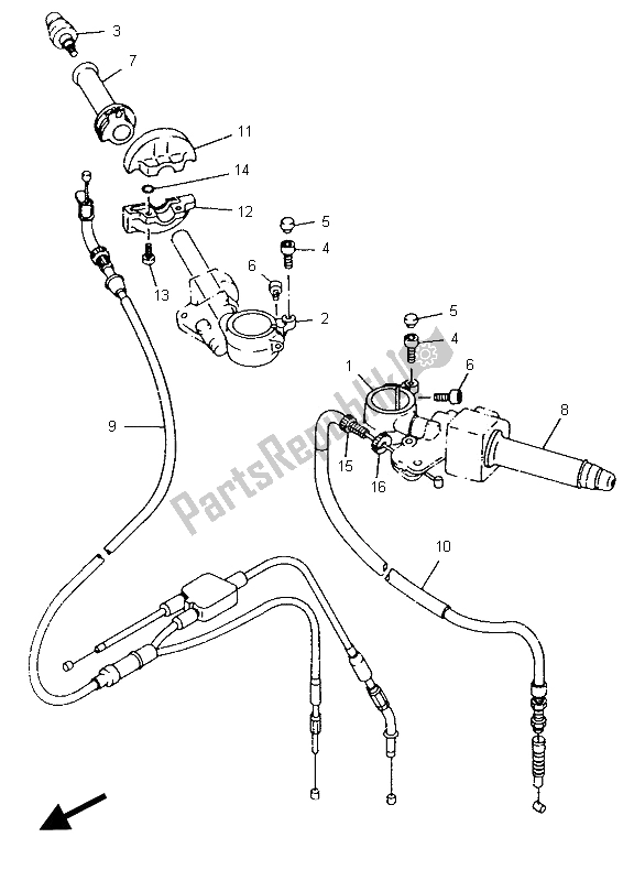 Tutte le parti per il Maniglia E Cavo Dello Sterzo del Yamaha TZR 125 1995