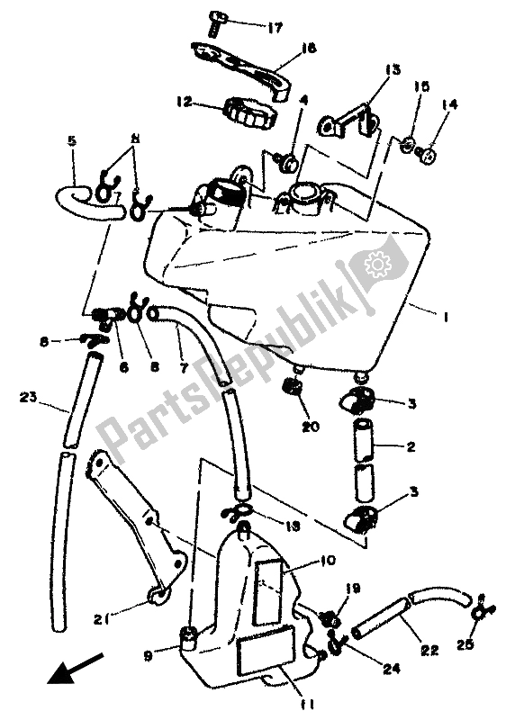 Toutes les pièces pour le Cuve à Mazout du Yamaha RD 500 LC 1985