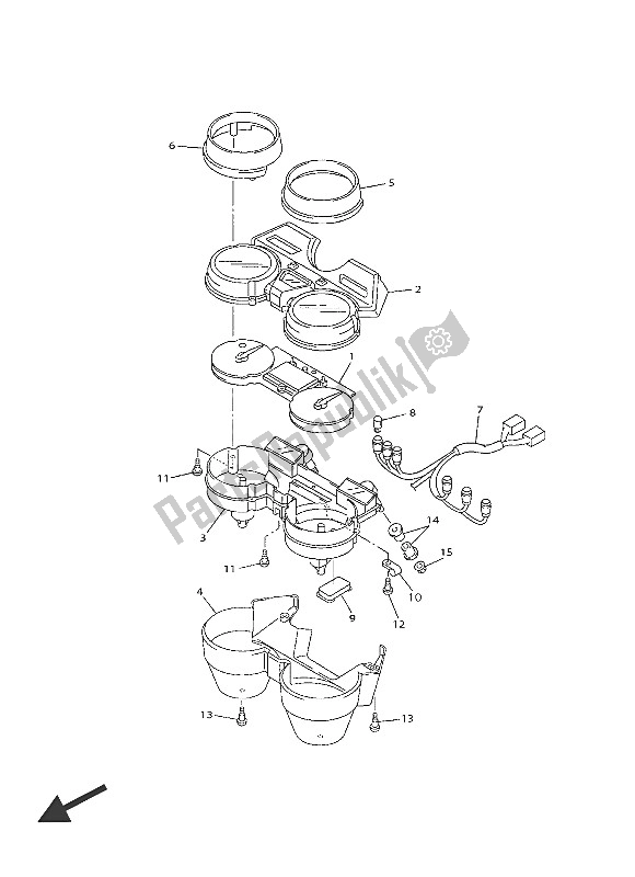 All parts for the Meter of the Yamaha XJR 1300C 2016