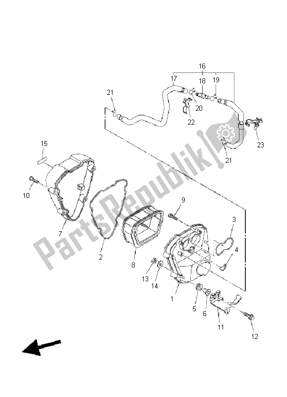 Toutes les pièces pour le Admission 2 du Yamaha XVS 950A 2011