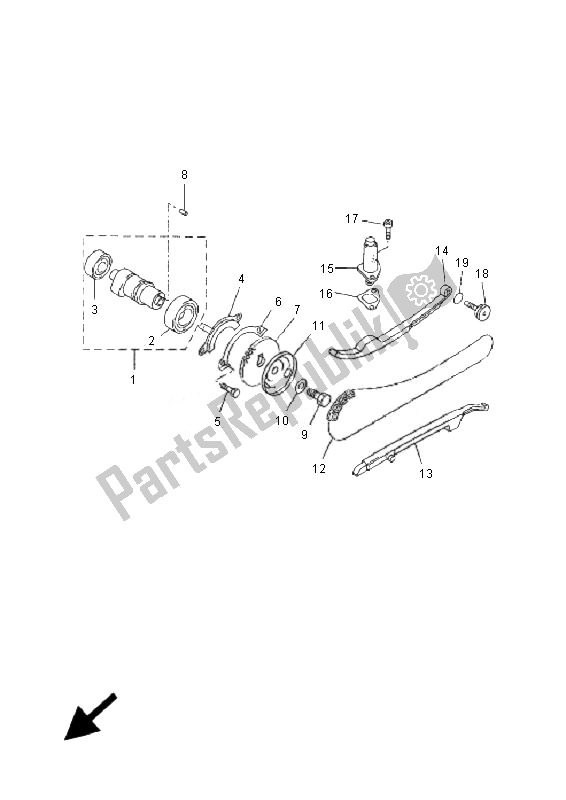 All parts for the Camshaft & Chain of the Yamaha YP 250R X MAX 2007