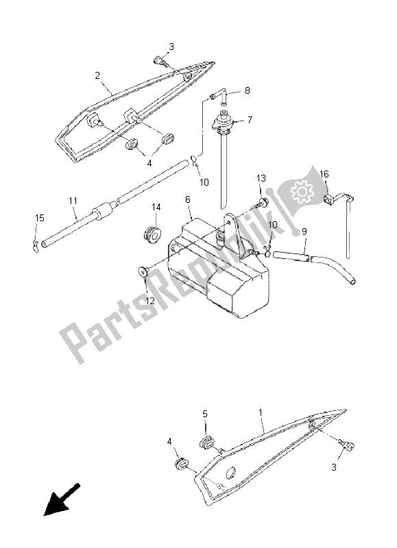 Tutte le parti per il Coperchio Laterale del Yamaha FZ1 S Fazer 1000 2008