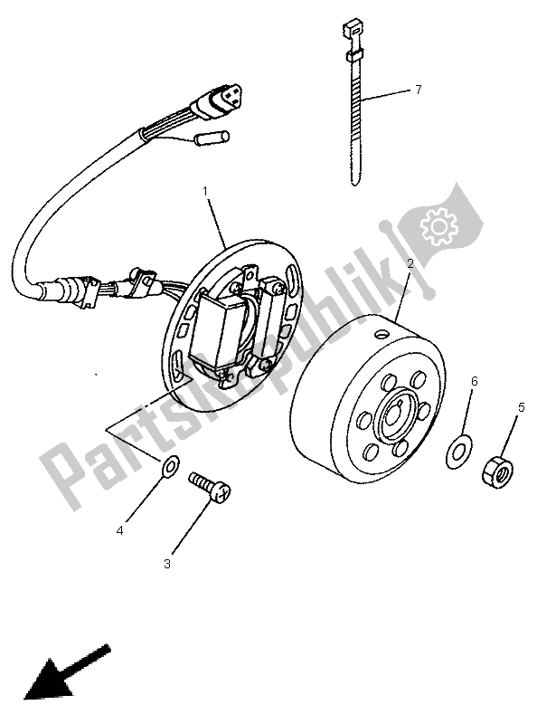 Wszystkie części do Generator Yamaha YZ 80 LC 1997
