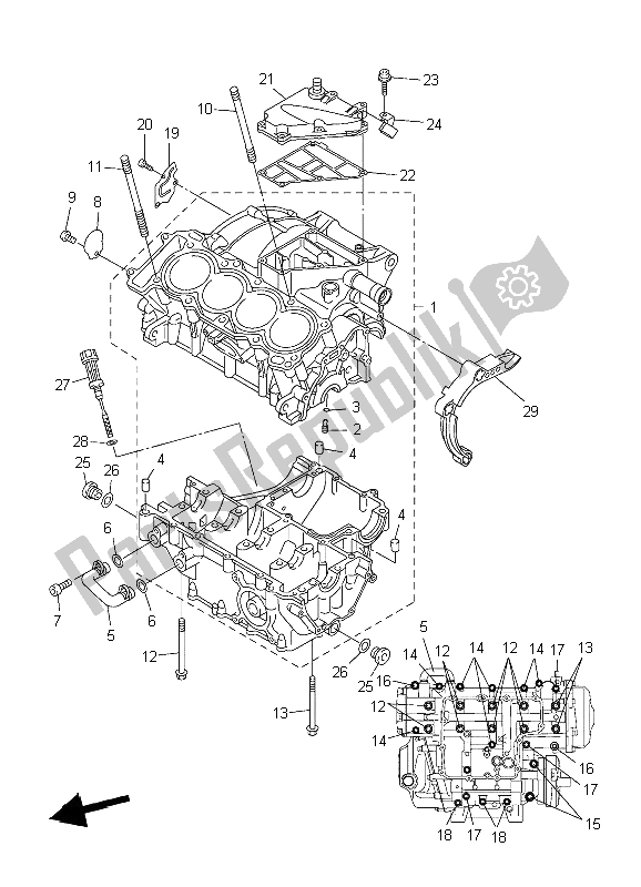 Tutte le parti per il Carter del Yamaha YZF R6 600 2006