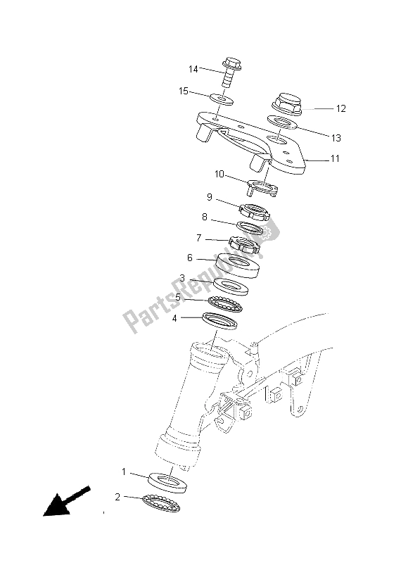 All parts for the Steering of the Yamaha TT R 50E 2014
