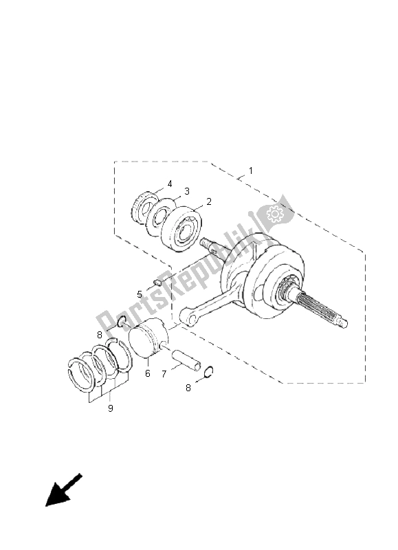 Toutes les pièces pour le Vilebrequin Et Piston du Yamaha XC 125E Vity 2011