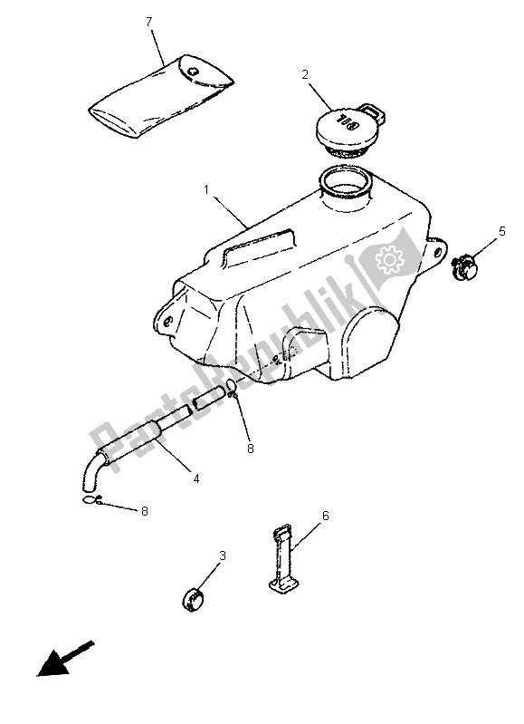 Tutte le parti per il Serbatoio Dell'olio del Yamaha PW 80 1996