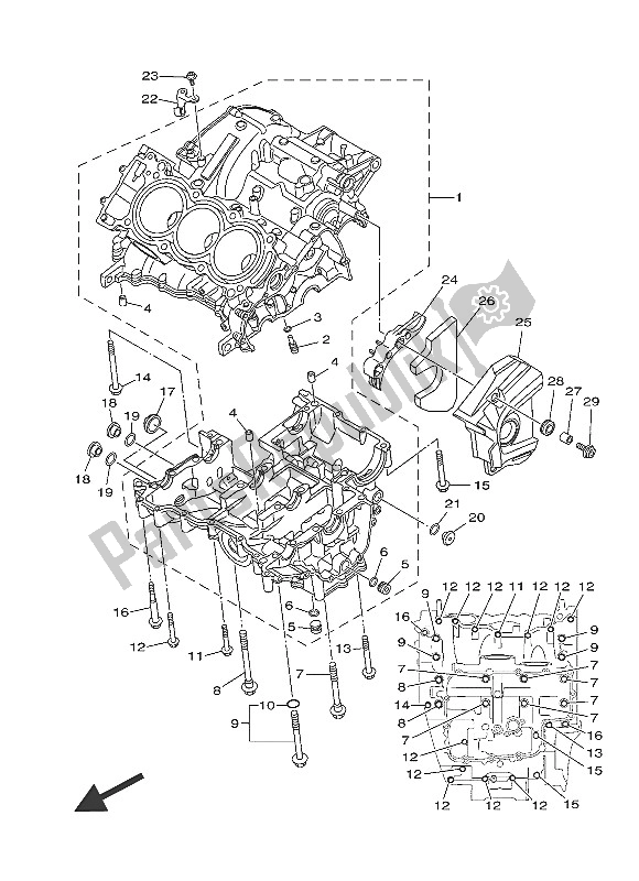 Wszystkie części do Korbowód Yamaha MT 09 Tracer ABS 900 2016
