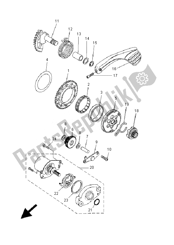 Alle onderdelen voor de Beginner van de Yamaha CW 50L BWS 2007