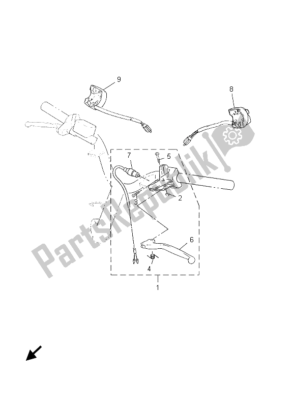 Toutes les pièces pour le Interrupteur Et Levier De Poignée du Yamaha CS 50R AC JOG 2006