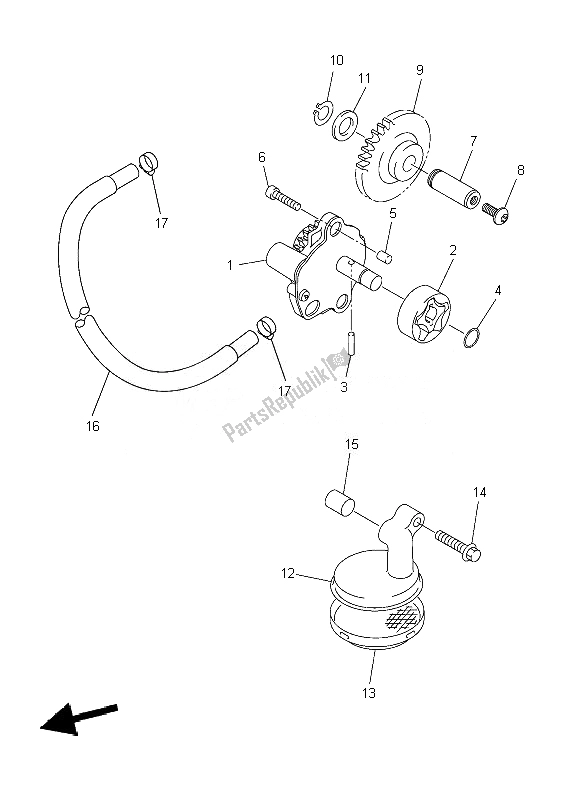 Todas las partes para Bomba De Aceite de Yamaha WR 450F 2007