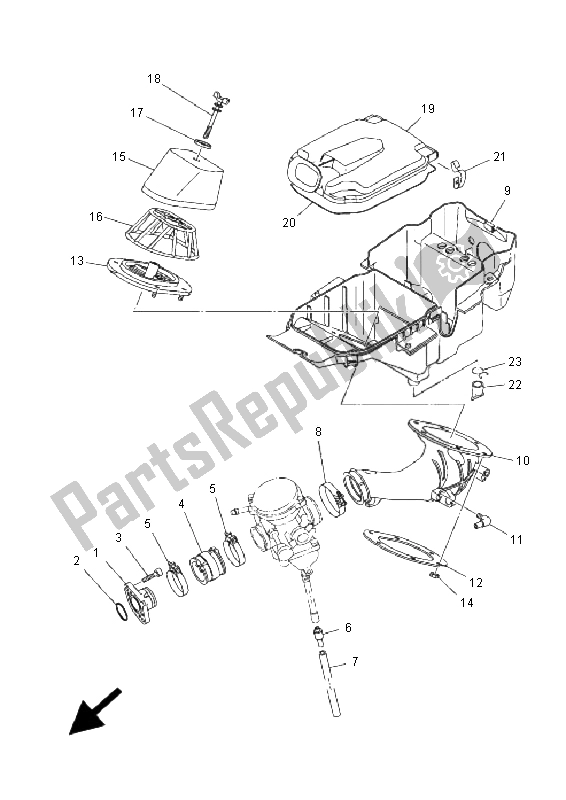 Tutte le parti per il Presa del Yamaha YFM 250R 2009