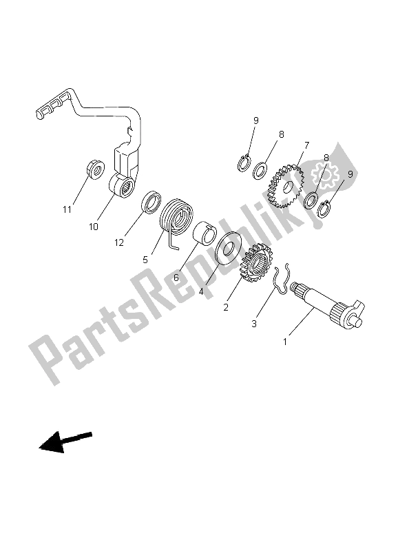 All parts for the Starter of the Yamaha TT R 125E SW LW 2004