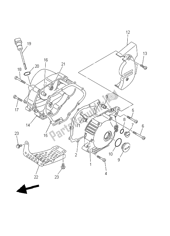 Todas las partes para Tapa Del Cárter 1 de Yamaha TT R 90 P 2002