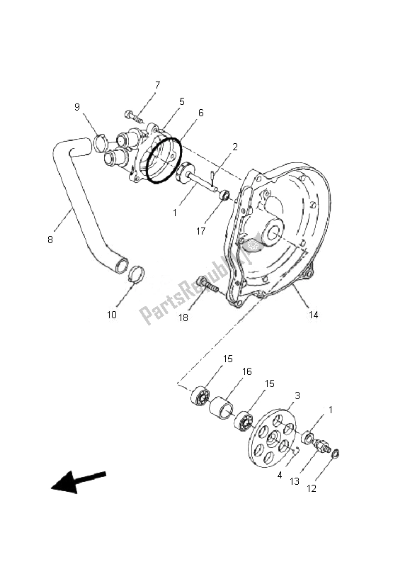 Tutte le parti per il Pompa Dell'acqua del Yamaha YQ 50L Aerox Race Replica 2010