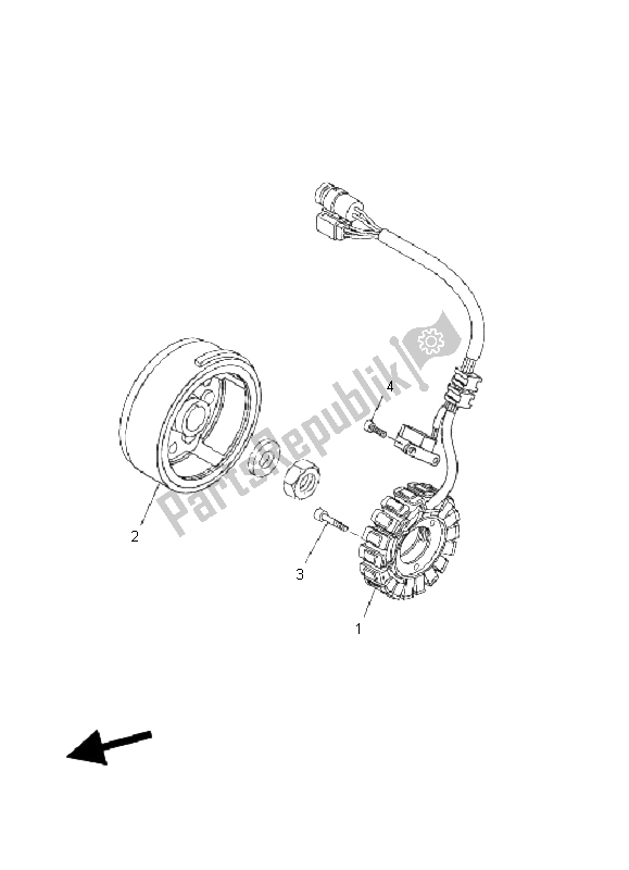 Toutes les pièces pour le Générateur du Yamaha YFM 660R 2004