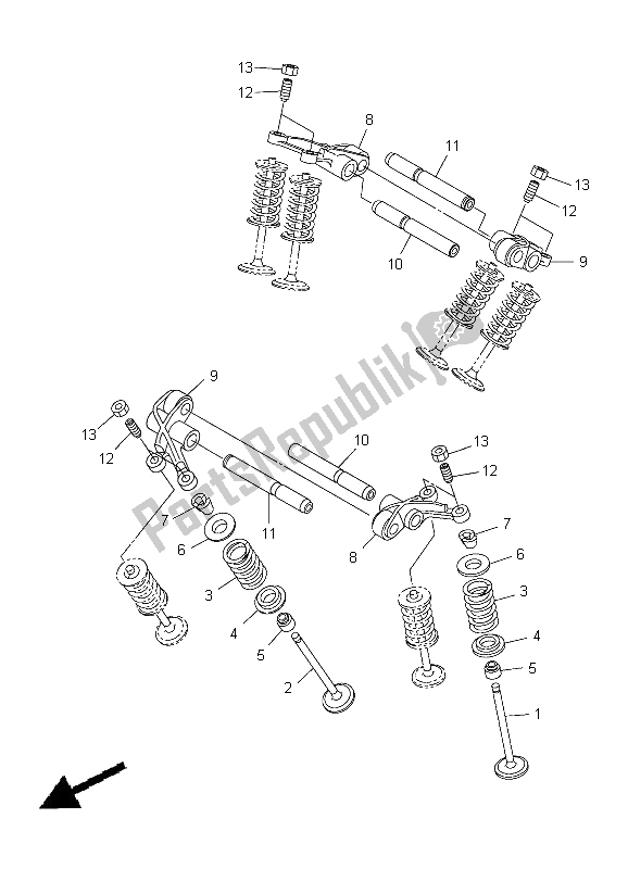 Tutte le parti per il Valvola del Yamaha XVS 950A 2012