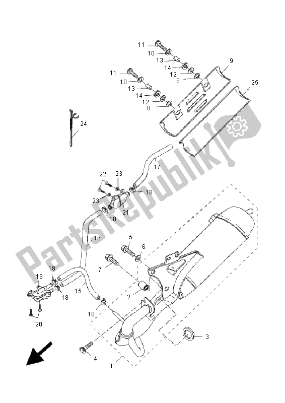 All parts for the Exhaust of the Yamaha CW 50N BWS 2005