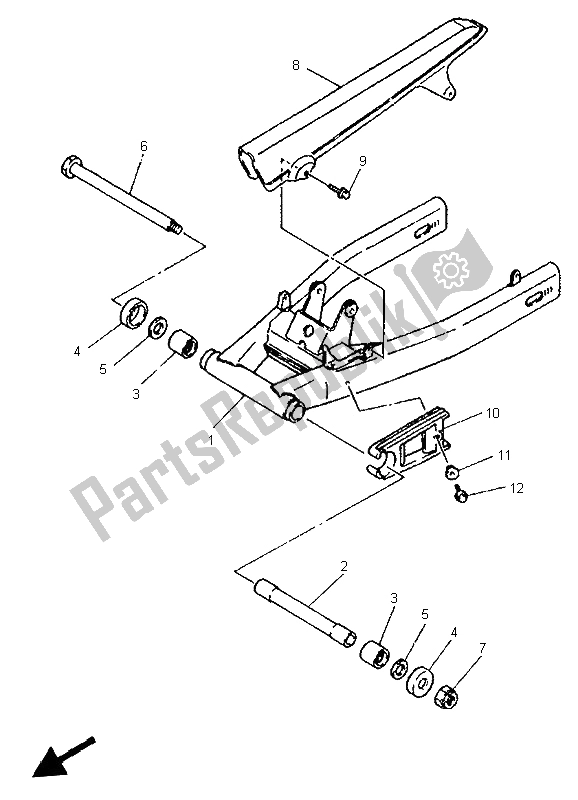 Toutes les pièces pour le Bras Arrière du Yamaha XJ 600N 1999