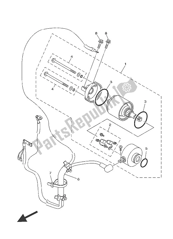 Tutte le parti per il Motore Di Avviamento del Yamaha MW 125 2016