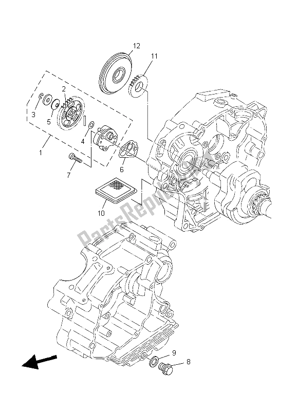 Alle onderdelen voor de Oliepomp van de Yamaha YBR 125 ED 2006