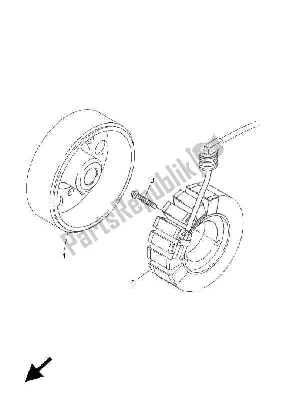 Toutes les pièces pour le Générateur du Yamaha FJR 1300 2005