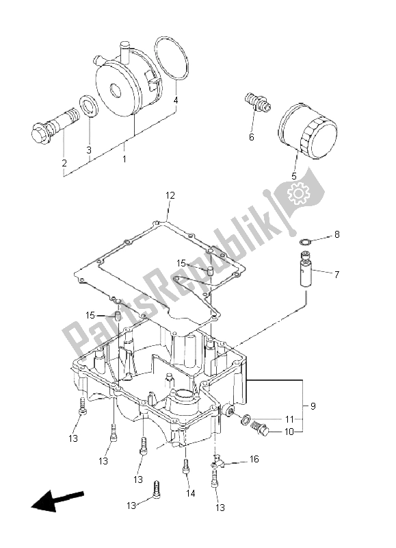 Toutes les pièces pour le Nettoyant Huile du Yamaha FZ6 N Fazer 600 2006