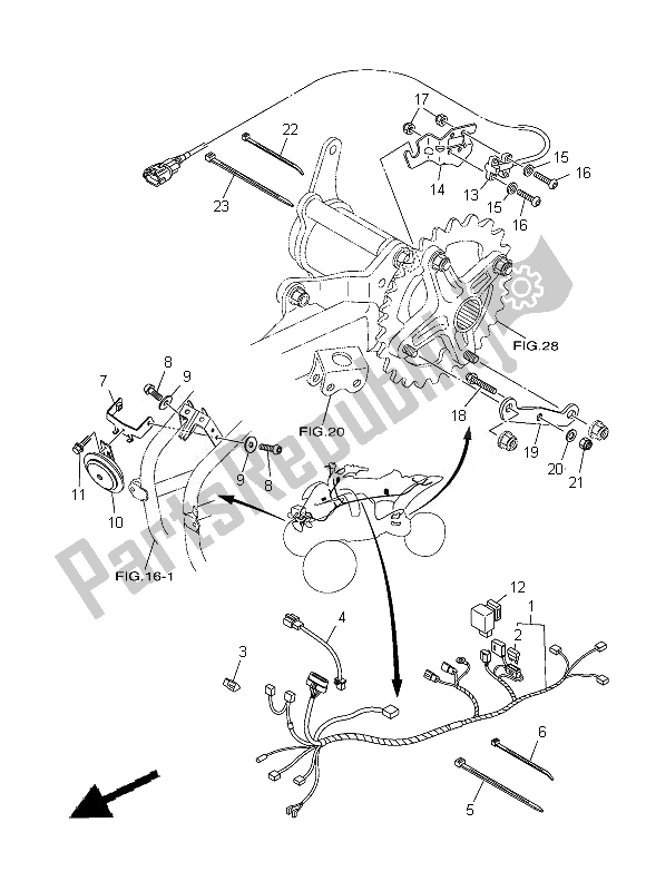 All parts for the Electrical 2 of the Yamaha YFM 350R Raptor 2013