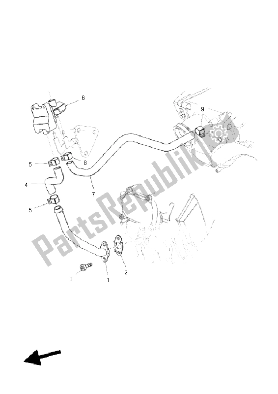 Tutte le parti per il Sistema Di Induzione Dell'aria del Yamaha MT 03 660 2011