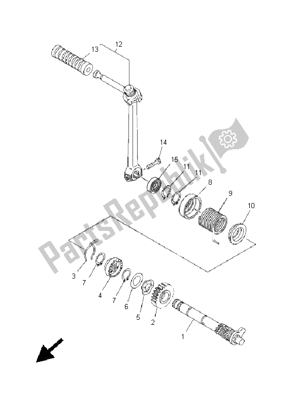 All parts for the Starter of the Yamaha TT R 90E 2005