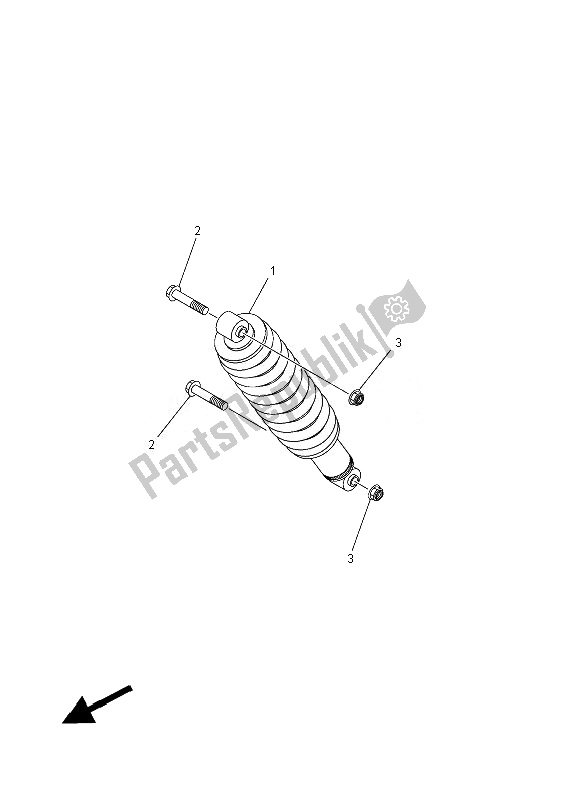 Todas las partes para Suspensión Trasera de Yamaha YFM 300F Grizzly 2X4 2013