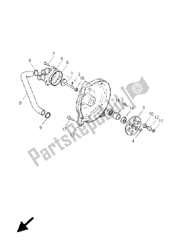 All parts for the Water Pump of the Yamaha CS 50 LC Jogr 2005
