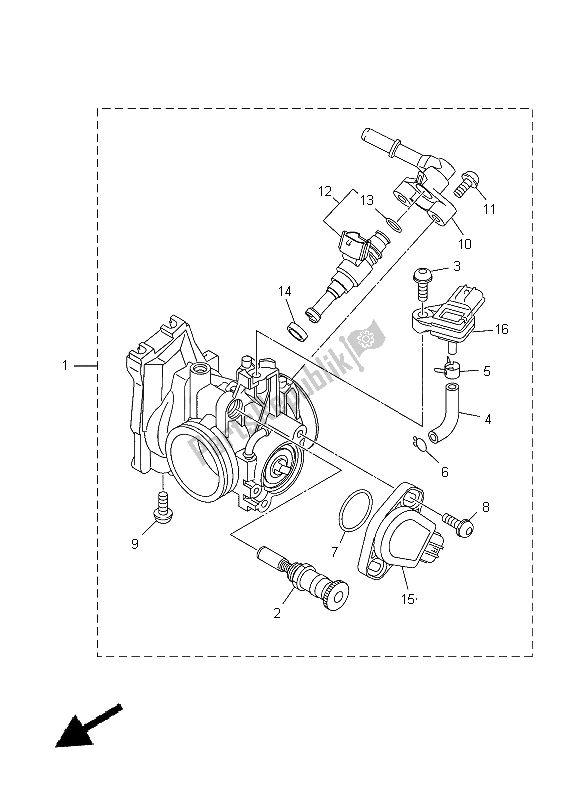 Toutes les pièces pour le Admission 2 du Yamaha WR 450F 2015