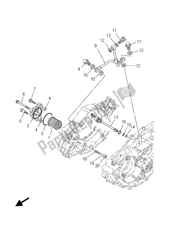 Todas las partes para Limpiador De Aceite de Yamaha YZ 250F 2003