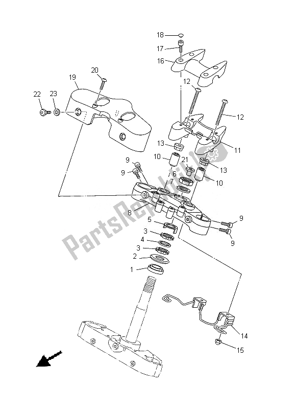 Todas las partes para Direccion de Yamaha XV 1900A 2013