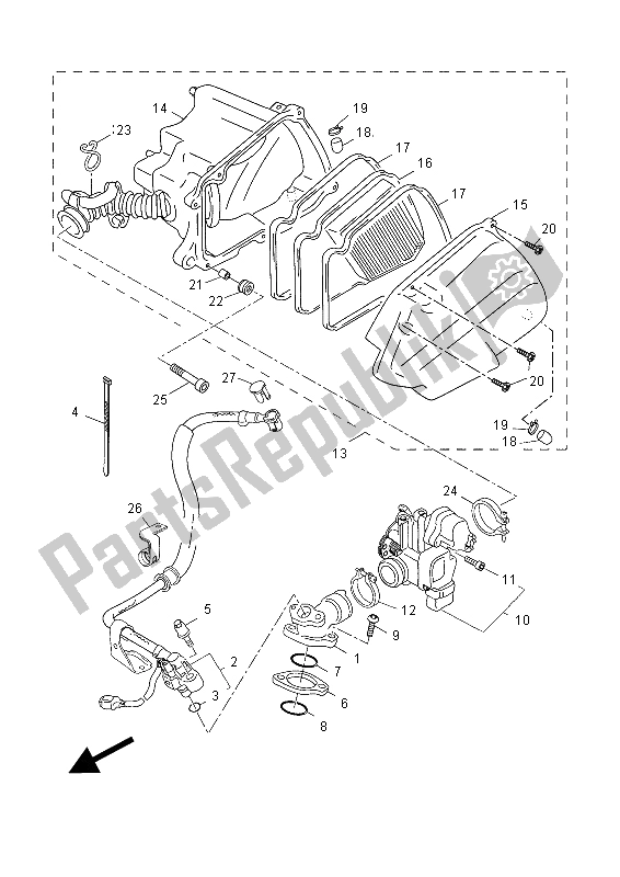 Tutte le parti per il Presa del Yamaha YN 50F 2015