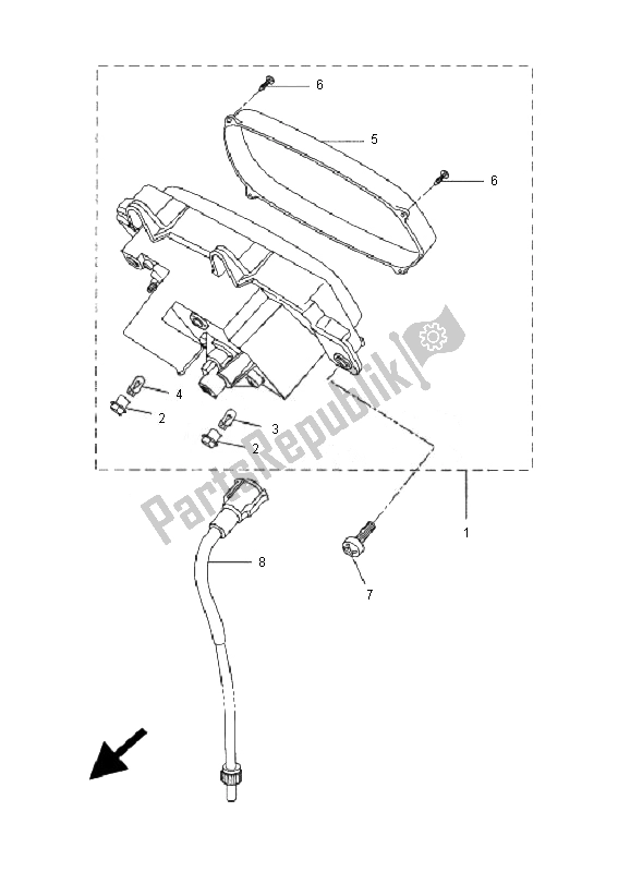 All parts for the Meter of the Yamaha CW 50 BWS 2007