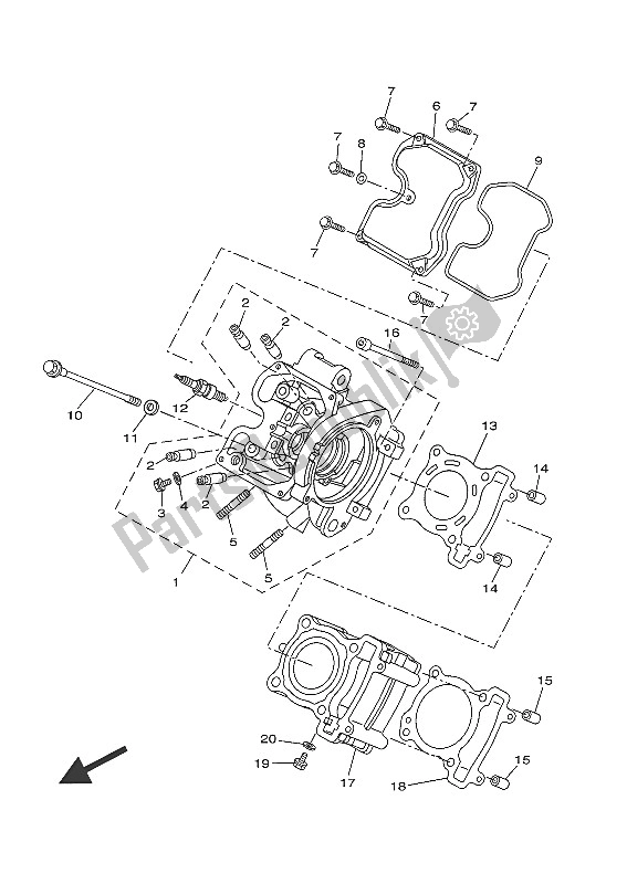 Todas las partes para Cabeza De Cilindro de Yamaha YZF R 125 2016