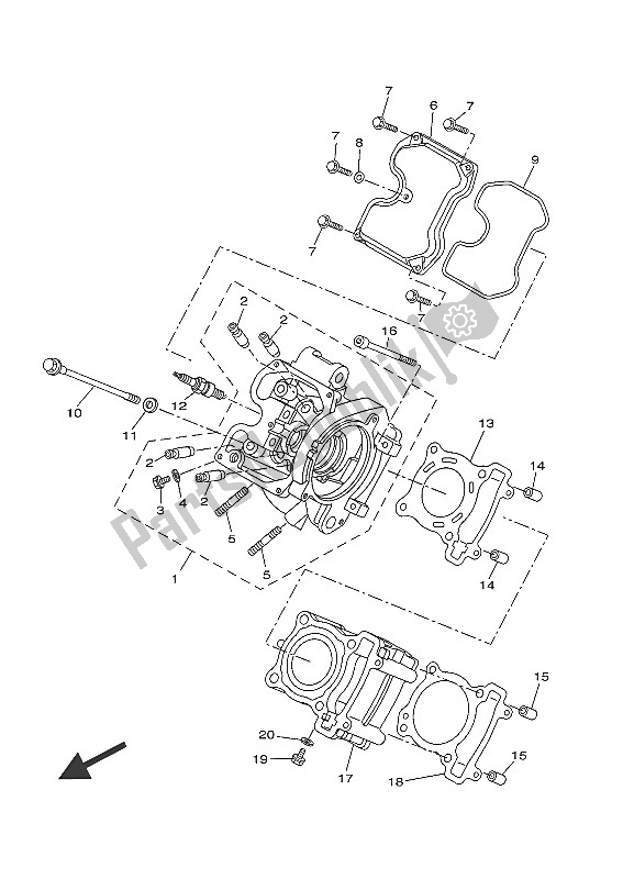 Todas las partes para Cabeza De Cilindro de Yamaha YZF R 125 2016