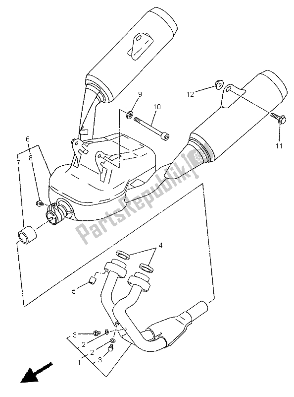 Wszystkie części do Wydechowy Yamaha TDM 850 1999